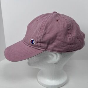 Champion Hat Pink Canvas Cap Strapback Adjustable‎ Sports Casual Minimalist